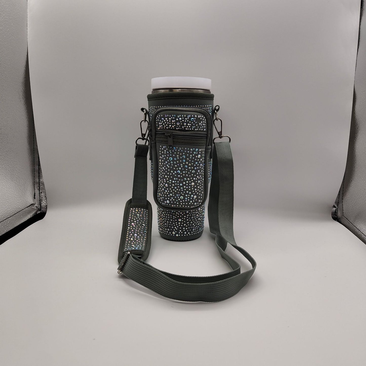 Damen Glitzernde Trinkbehältertasche mit vielseitiger Funktionalität Brehn