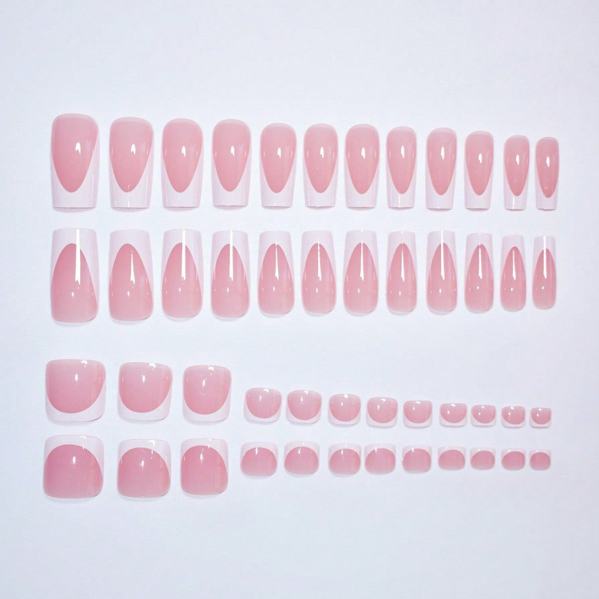 Premium French Tip Press-On Nail Set Brehn