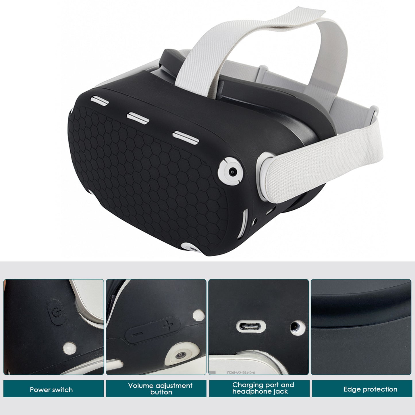 VR-Headset mit Ergonomischem Haltebügel und Schutzhülle Brehn
