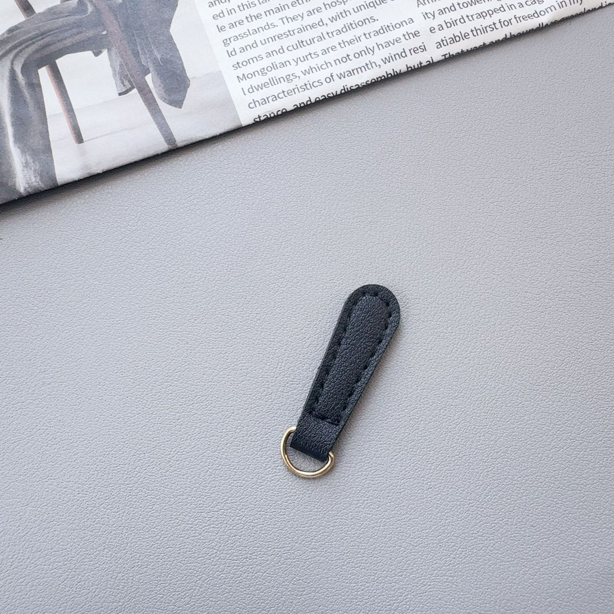 Stylische Leder Schlüsselanhänger Tab Brehn