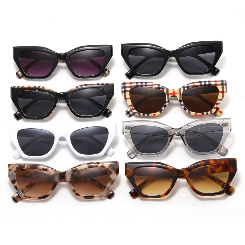 Damen asymmetrische Oversized-Sonnenbrille mit trendigem Rahmen Brehn