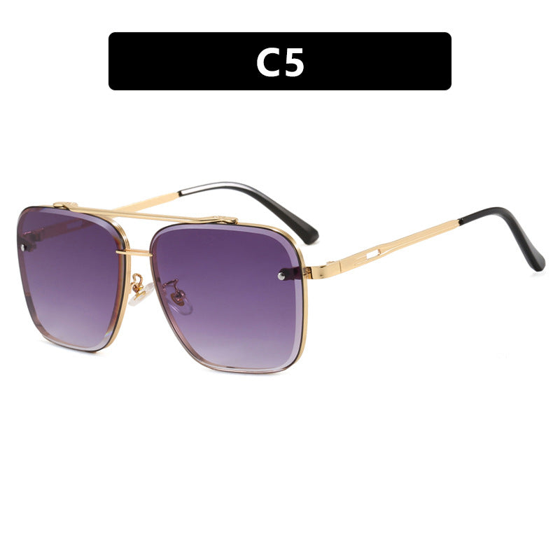Damen quadratische Sonnenbrille mit schützenden Gläsern und modernem Metallrahmen Brehn