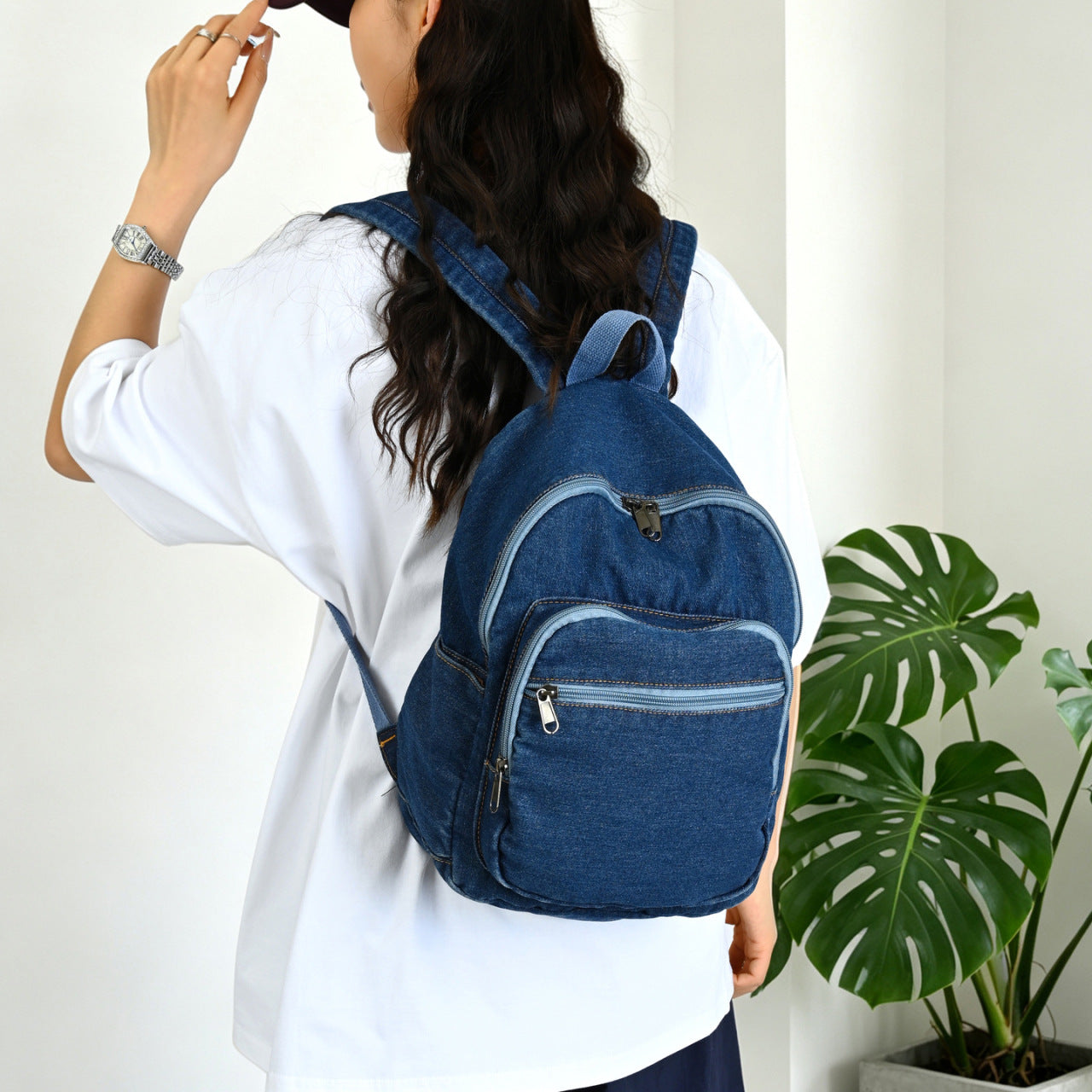 Lässiger Denim-Rucksack Brehn
