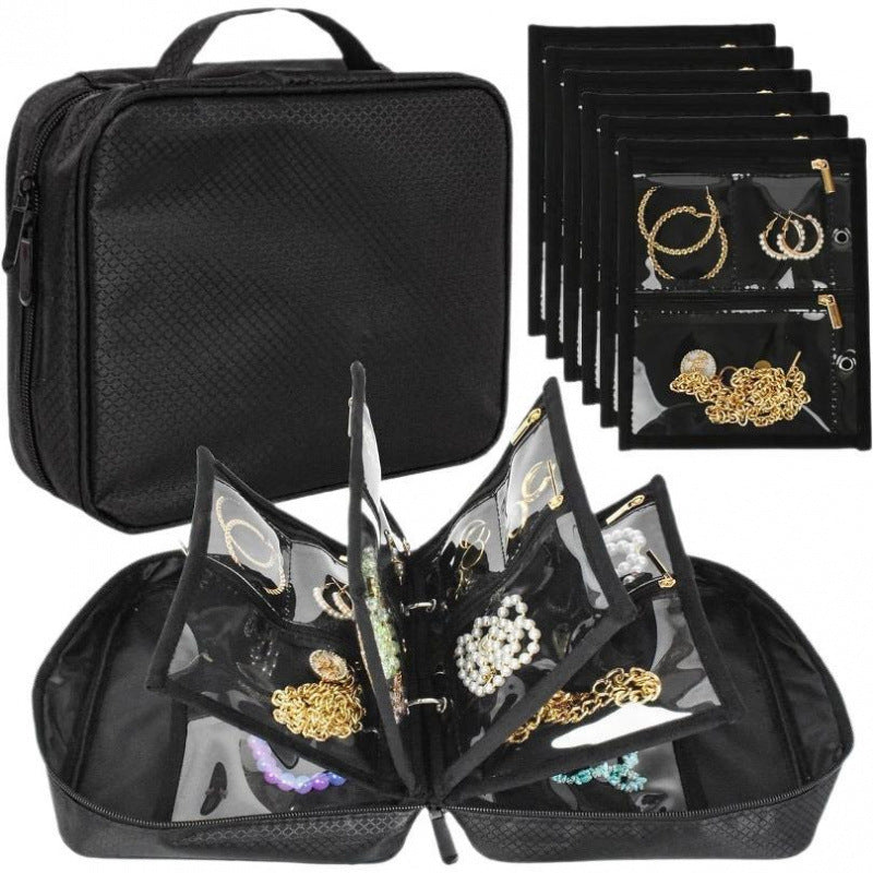 Schmuck-Organizer Tasche mit Mehreren Transparenten Fächern Brehn