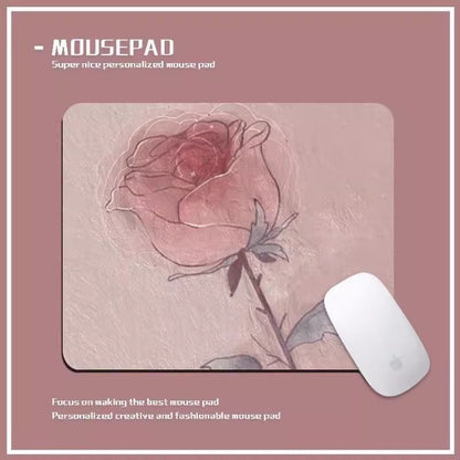 künstlerische Blumenmotiv Mauspad