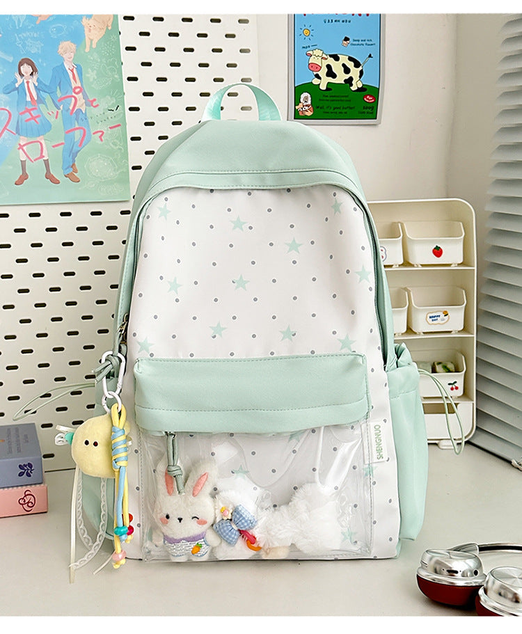 Kinderrucksack mit transparentem Sternmotiv