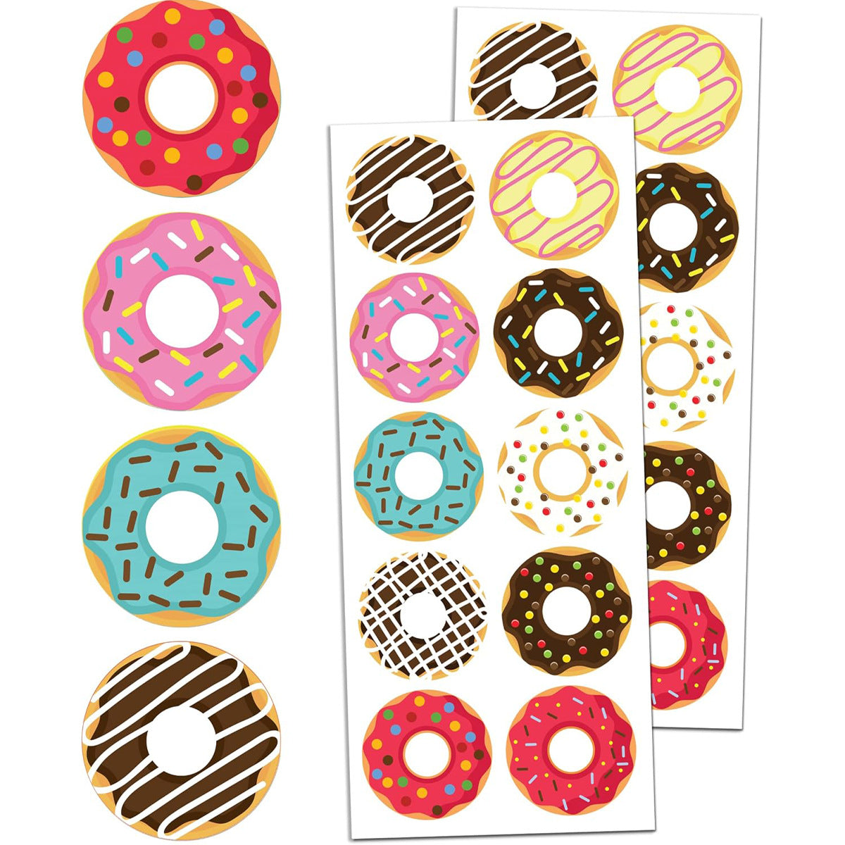 Dekoratives Donut-Aufkleber-Set Brehn