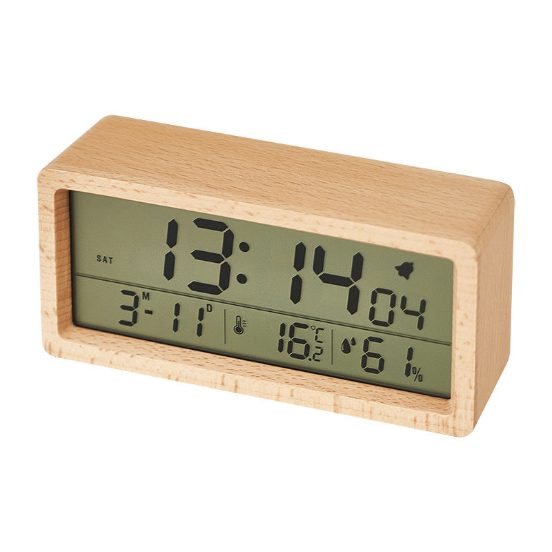 Digitaler Tischwecker mit Holzgehäuse Brehn