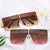 Damen trendige oversized Sonnenbrille mit futuristischem Design Brehn
