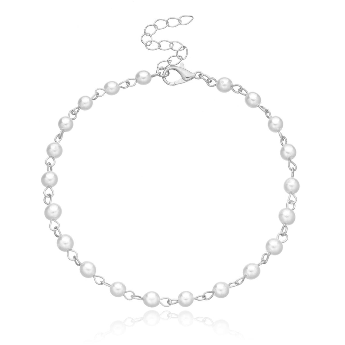 Elegante Perlenkette Fußkette Brehn