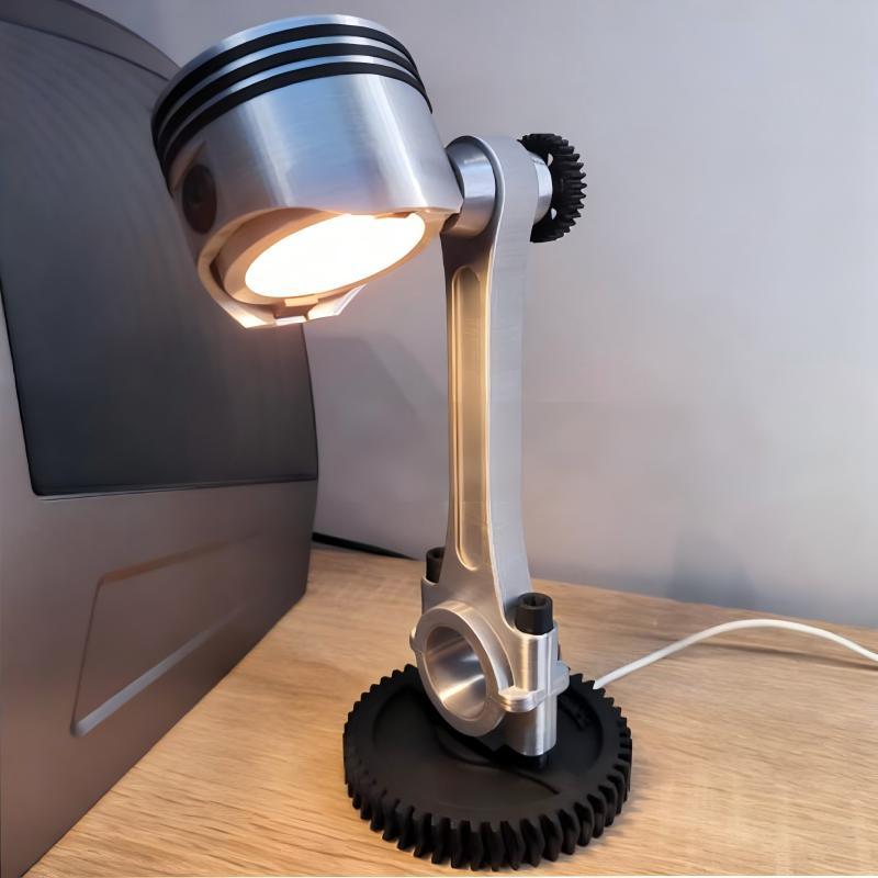 Stilvolle Tischlampe im Automobil-Design Brehn