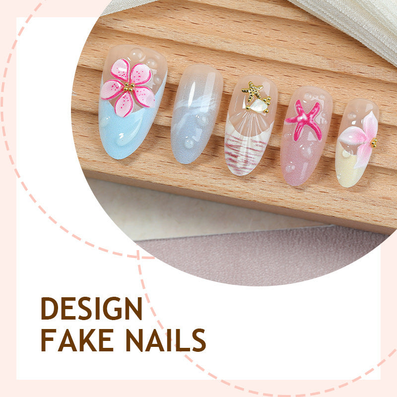 Kreatives Kunstnagelset mit floralen Akzenten und Pastellmotiven Brehn