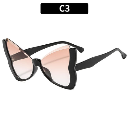 Oversized Schmetterlingsrahmen Sonnenbrille