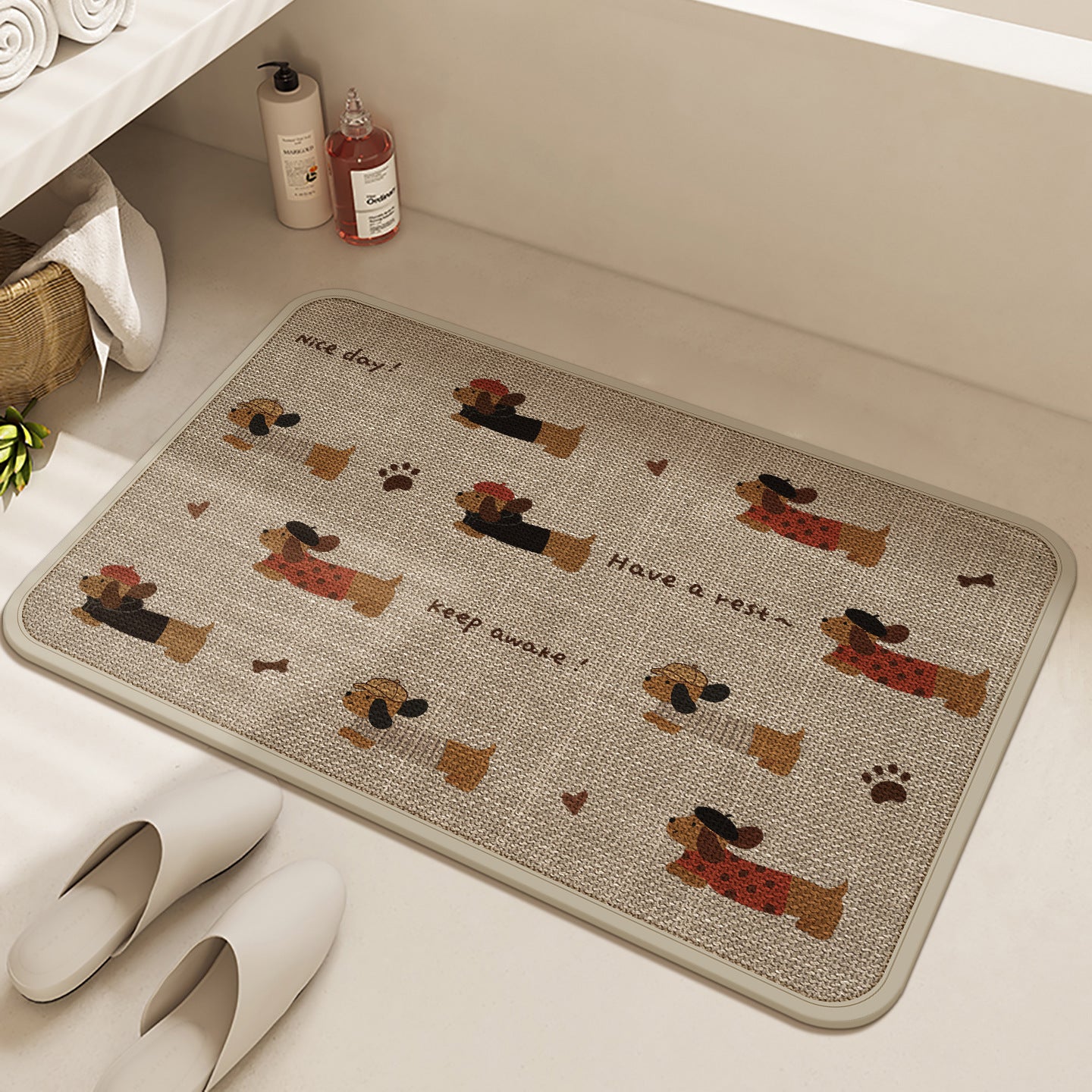Hundethemed Badezimmermatte