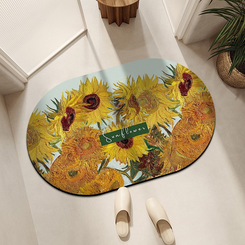 Blumenthema Dekorativer Bereichsteppich