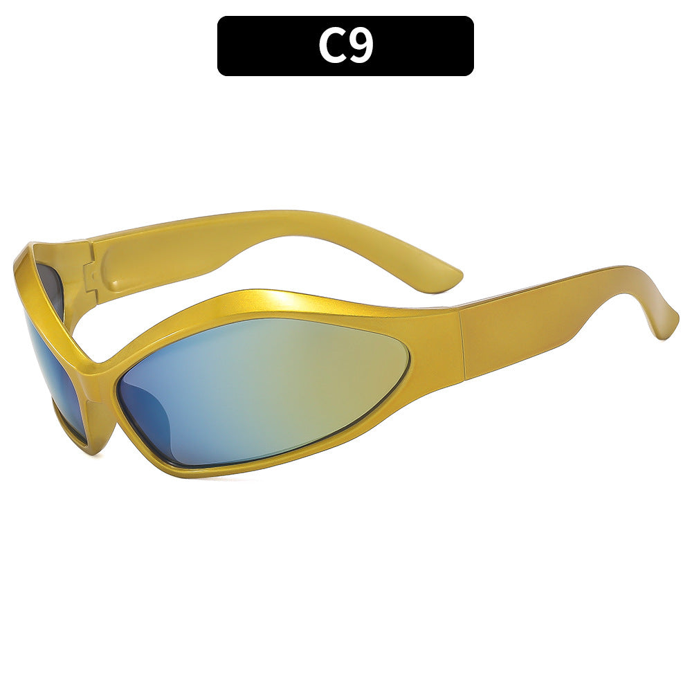 Retro-inspirierte Schutzschild-Sonnenbrille
