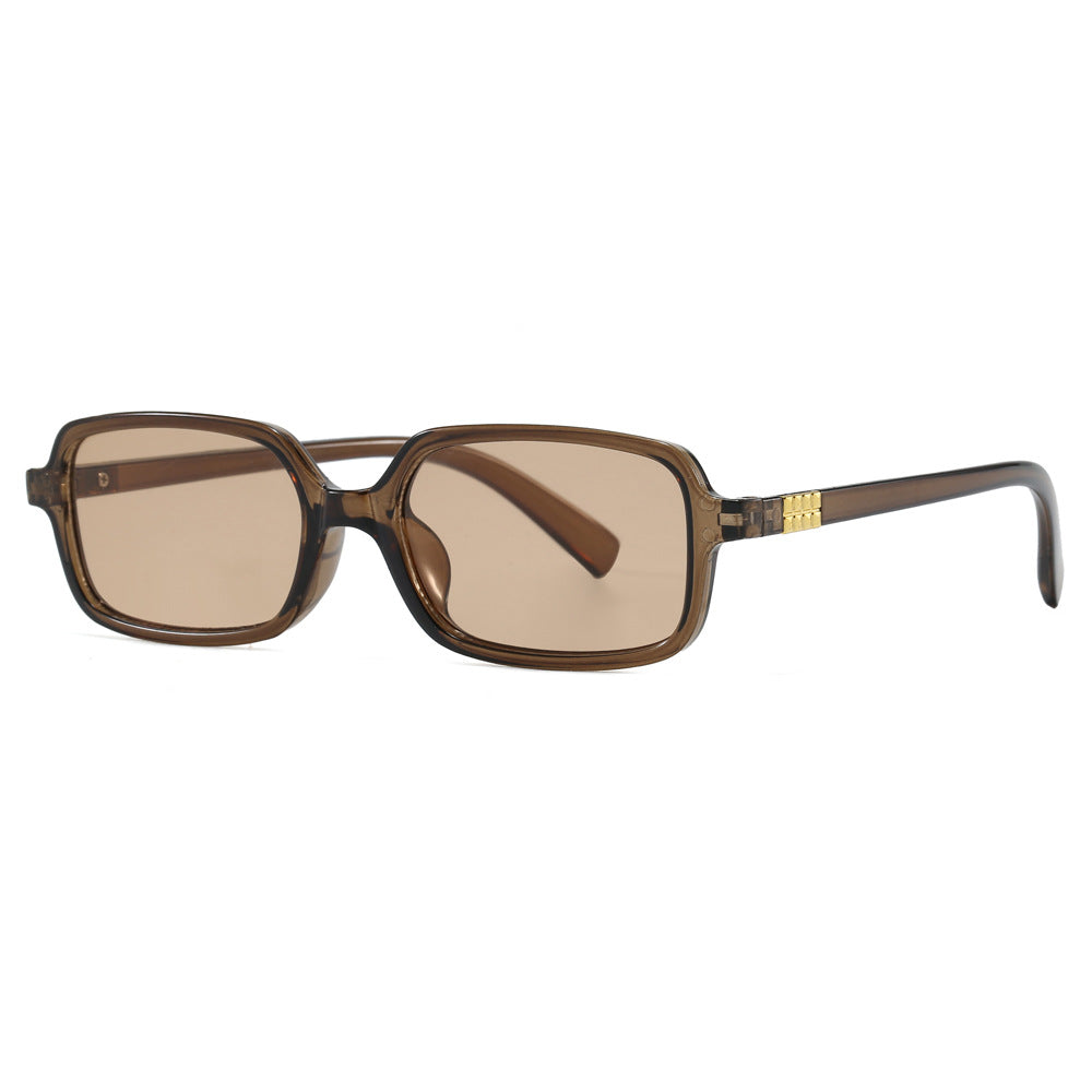 Damen modische quadratische Brille mit elegantem Kunststoffrahmen und goldenen Akzenten Brehn