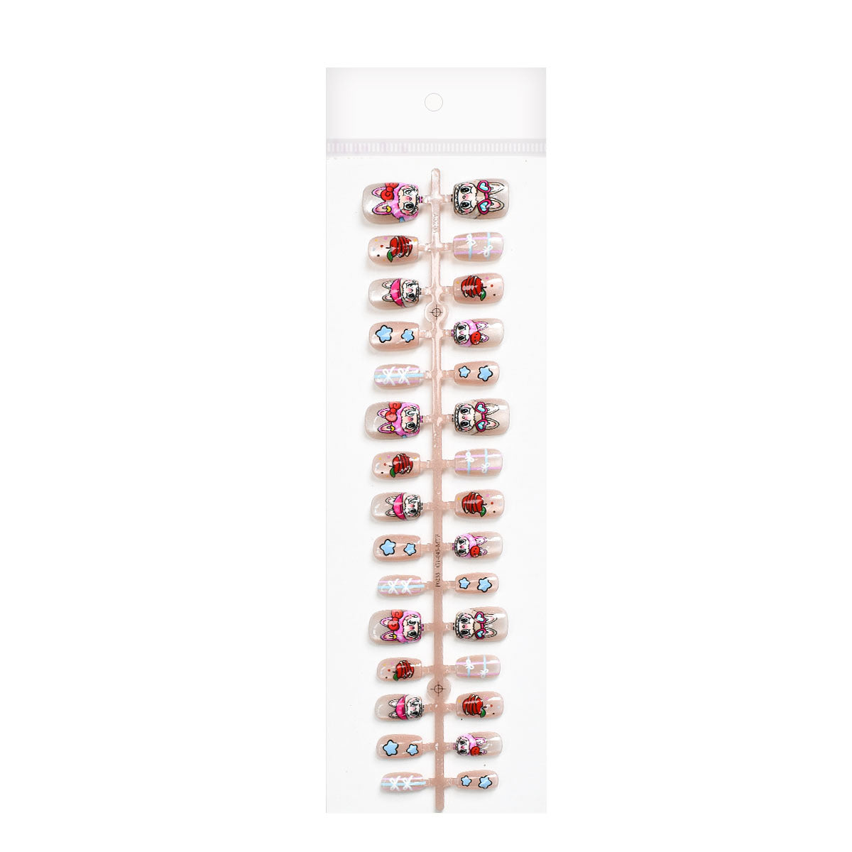 Verspieltes Charakter Press-On Nagelset Brehn