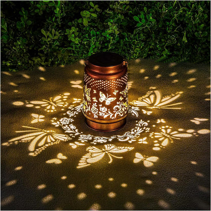 Aufwendige Metall-Schattenprojektion Tischlampe mit wiederaufladbarem LED Brehn