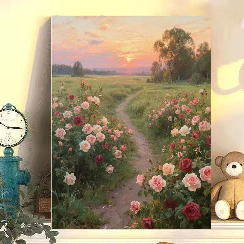 Blumen Katzen-Themen Leinwand Wandkunst Brehn