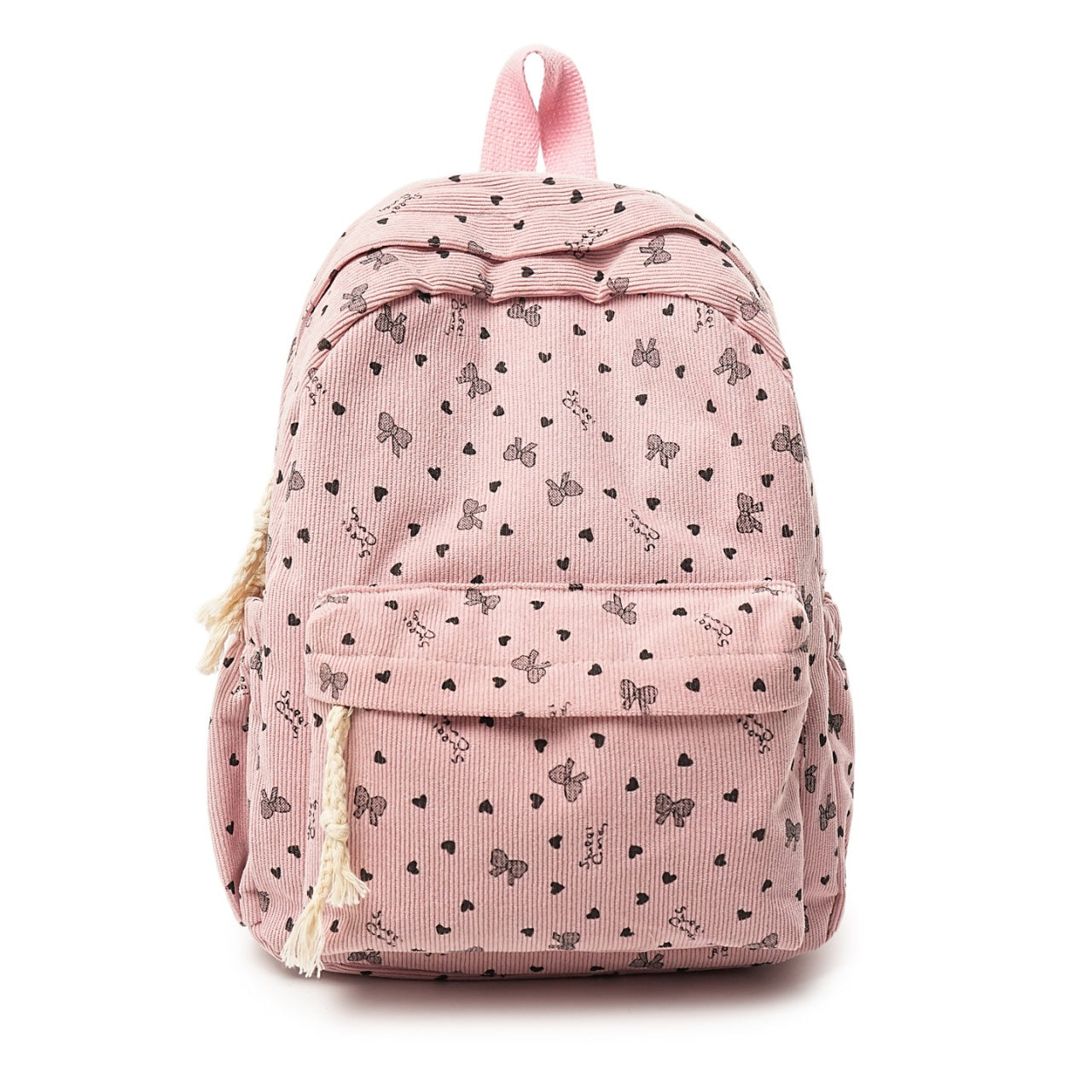 Rucksack Aus Hochwertigem Cord mit Verspielten Applikationen Brehn