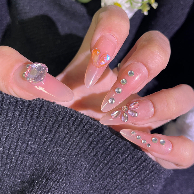 Glänzendes dekoratives Press-On-Nagelset Brehn