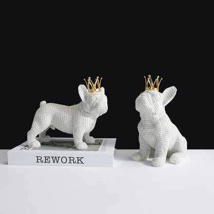 Dekorative Hundefigur mit Krone