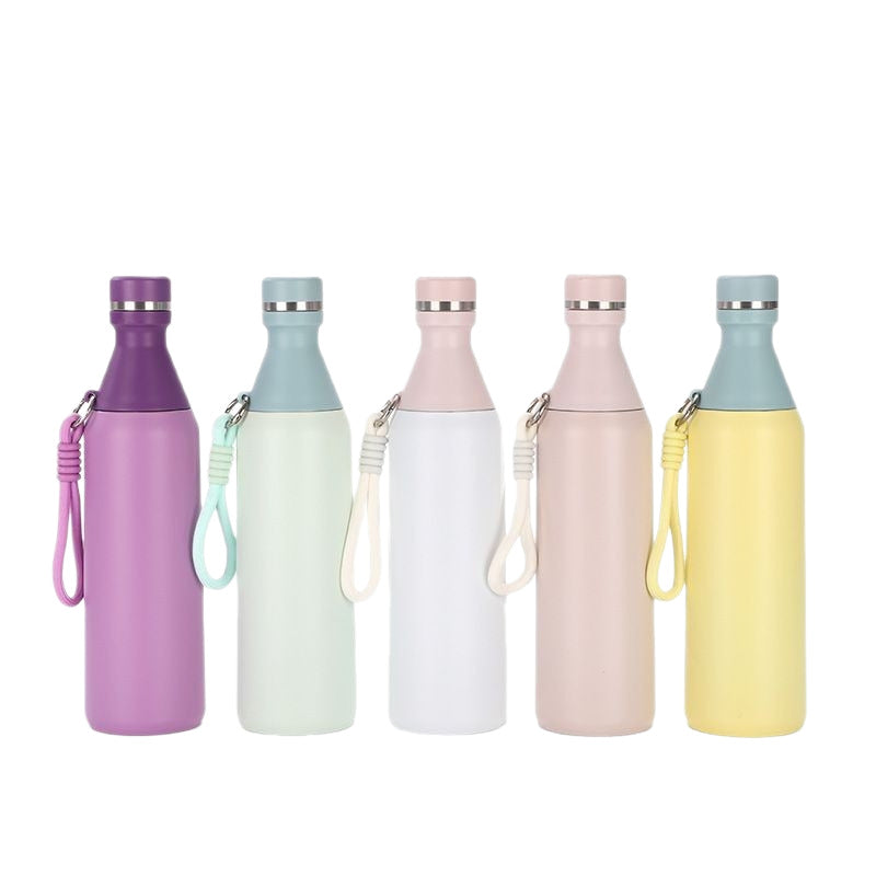 Damen isolierte Trinkflasche mit praktischem Trageriemen Brehn