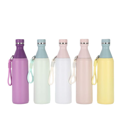 Damen isolierte Trinkflasche mit praktischem Trageriemen Brehn