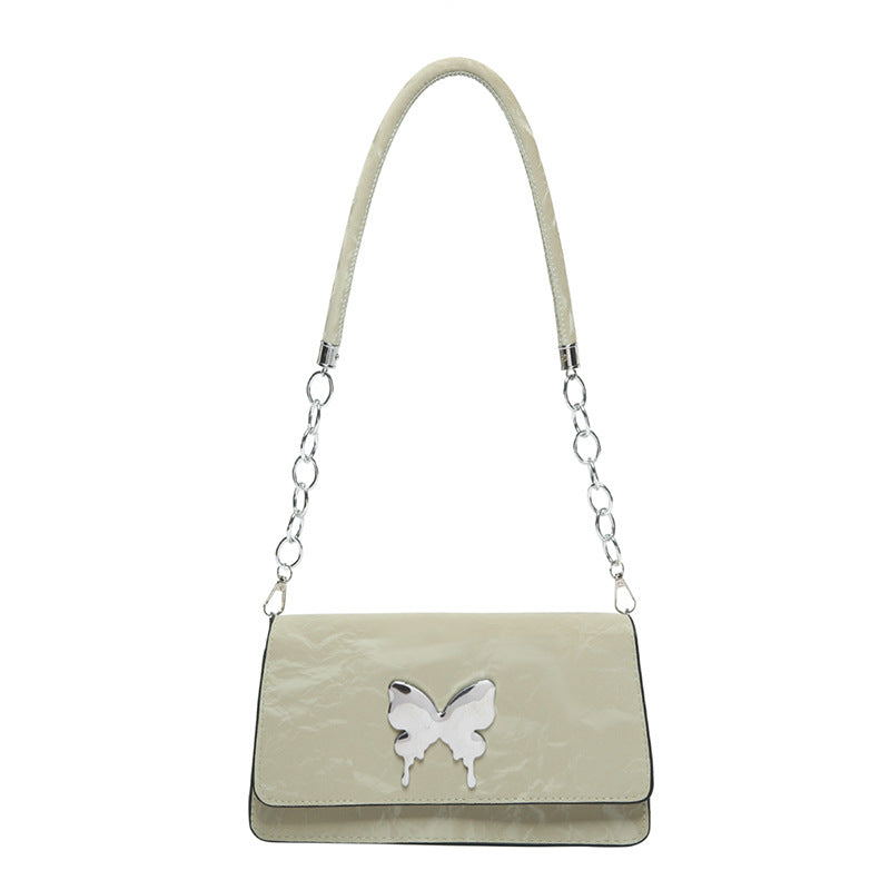 WoChic Designer Handtasche mit Schmetterling Accent Brehn