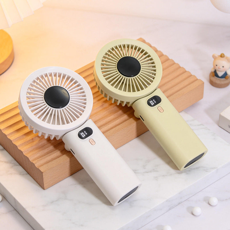 Damen Tragbarer USB Handventilator mit digitaler Geschwindigkeitsanzeige Brehn