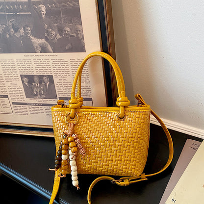 Gewebte Leder Mini-Handtasche