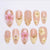 Dekorativer Floral Press-On Nagelset Brehn