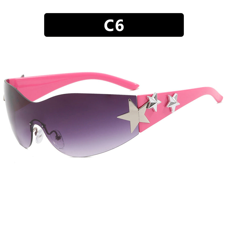 Damen trendige Sonnenbrille mit einzigartigem Sternen-Design Brehn
