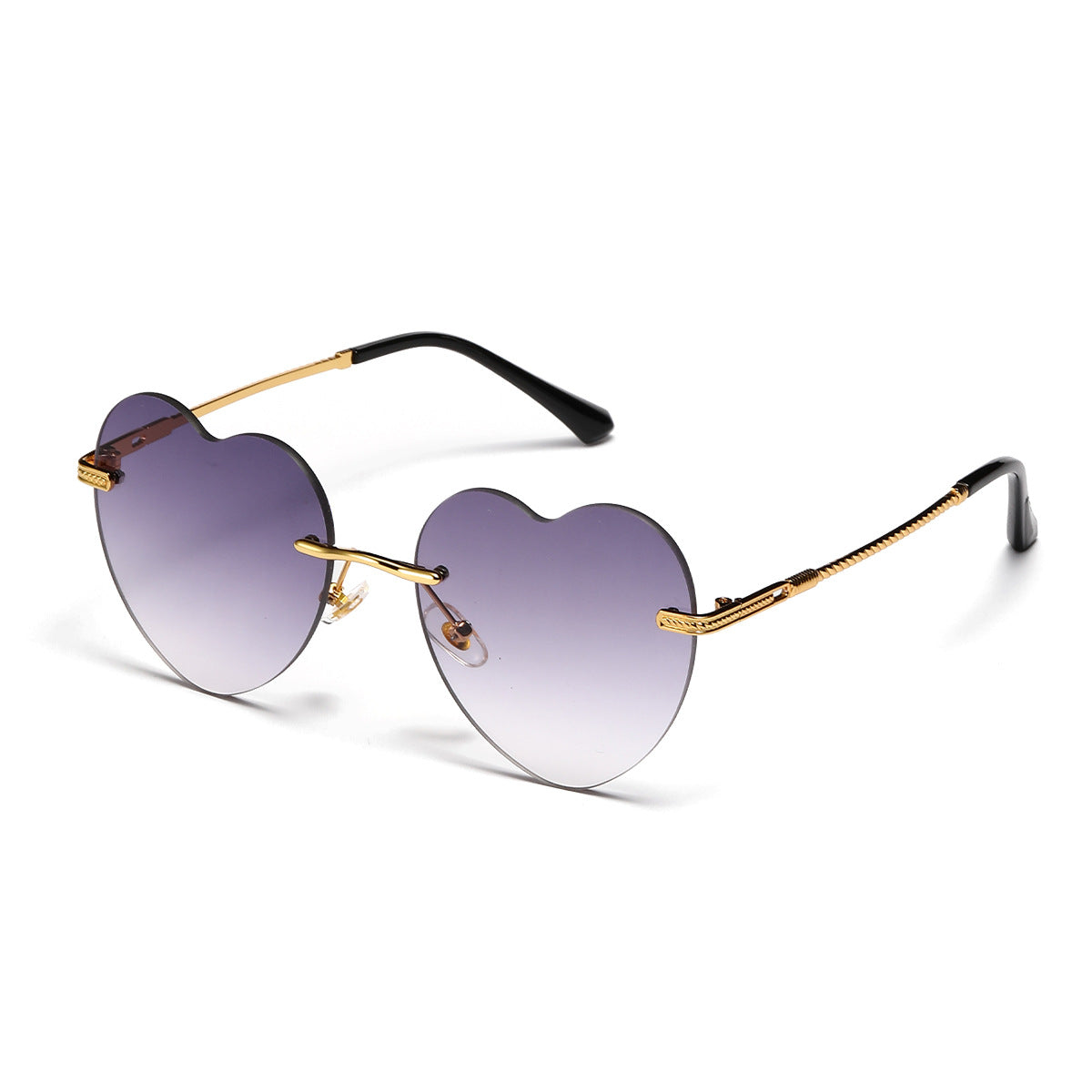 Damen trendige Herz-Sonnenbrille mit verspiegelten Gläsern Brehn