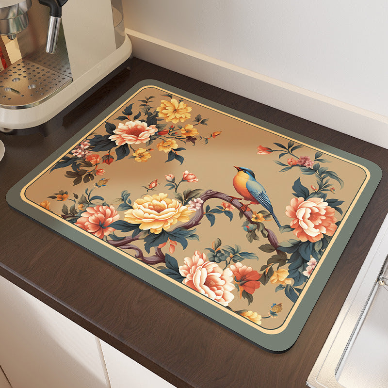 Vintage Floral Design Küchenteppich Brehn