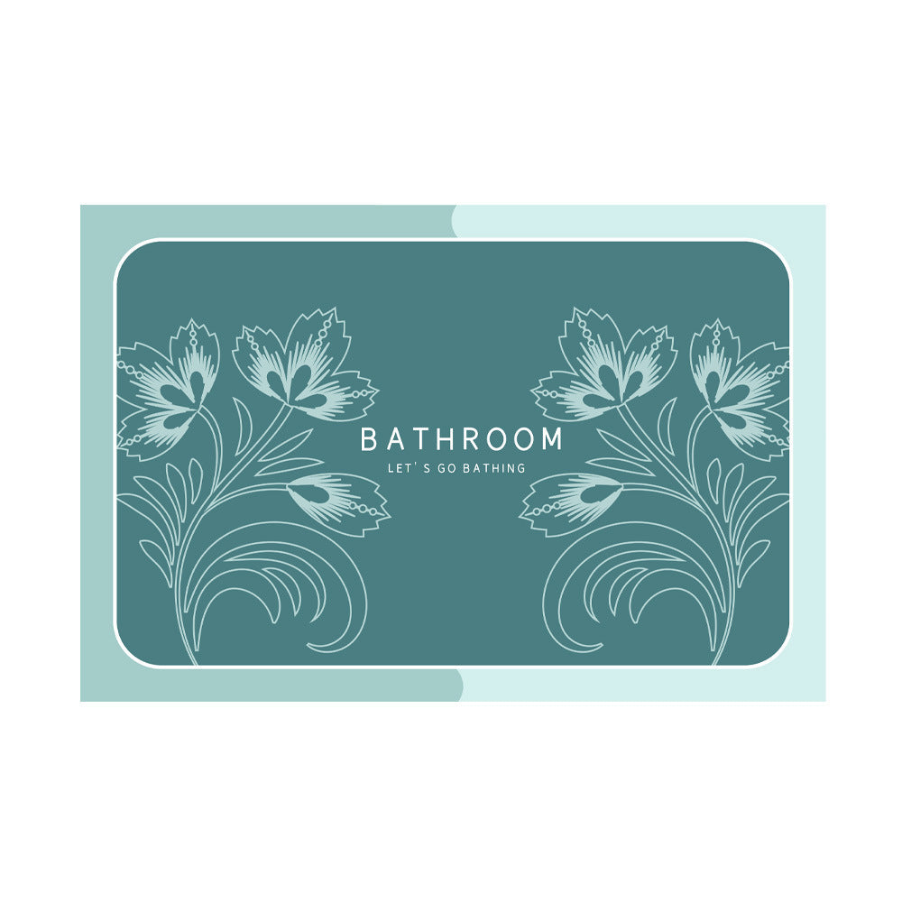 Elegante Florale Badezimmermatte Brehn