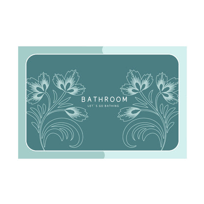 Elegante Florale Badezimmermatte Brehn