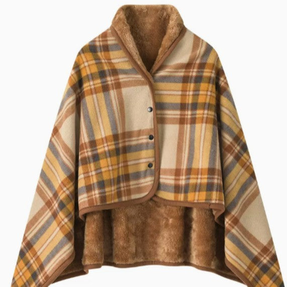 Damen elegante warmhaltende Poncho-Decke Brehn