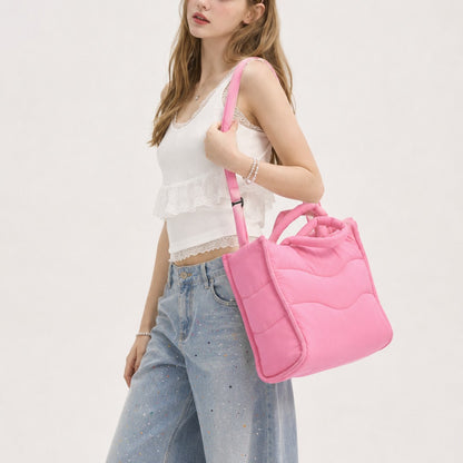 Strukturiert gestepptes Tote Bag