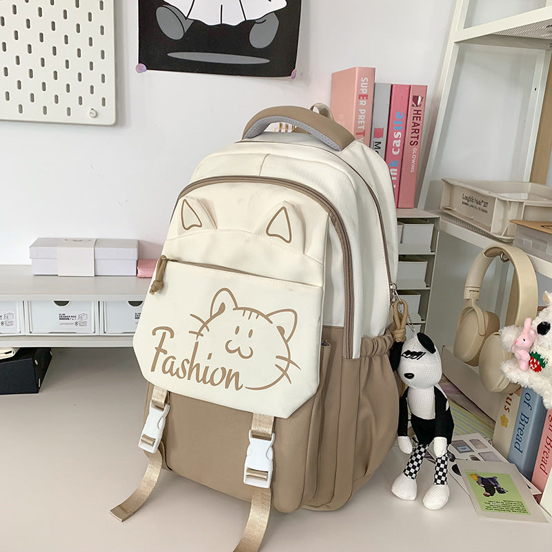 Rucksack mit Niedlichen Katzenohren und Praktischen Fächern Brehn