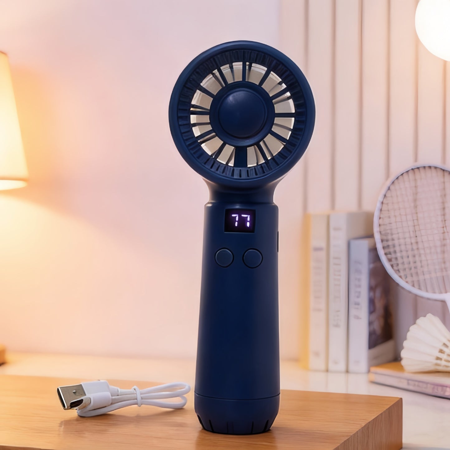 Damen Tragbarer Mini-Handventilator mit LCD-Display Brehn