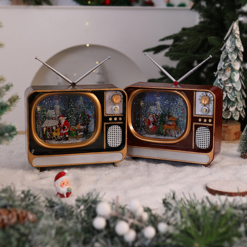 Nostalgische Weihnachts-TV Dekoration Brehn