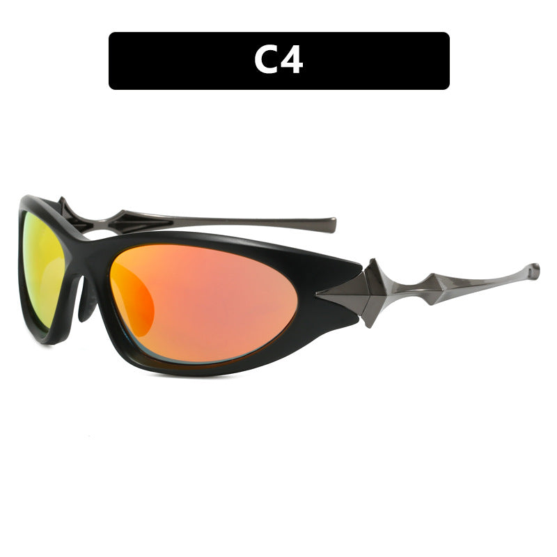 Damen futuristische Sportsonnenbrille mit ergonomischem Design Brehn