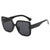 Damen modische quadratische Sonnenbrille im minimalistischen Design Brehn