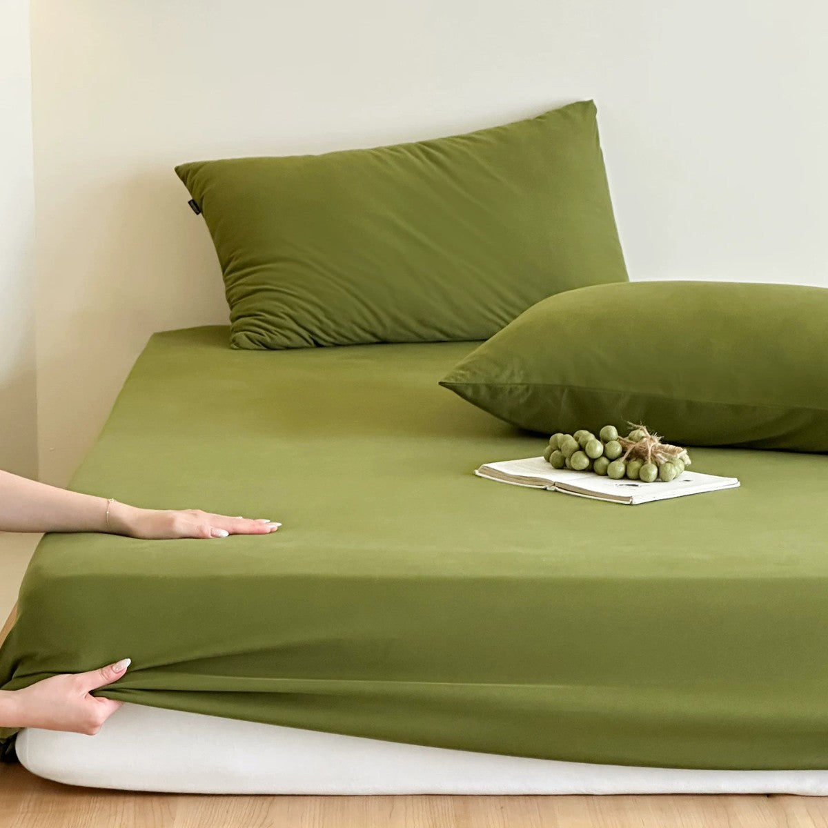 Deep-Pocket-Bambus-Mischgewebe-Stretch-Spannbettlaken