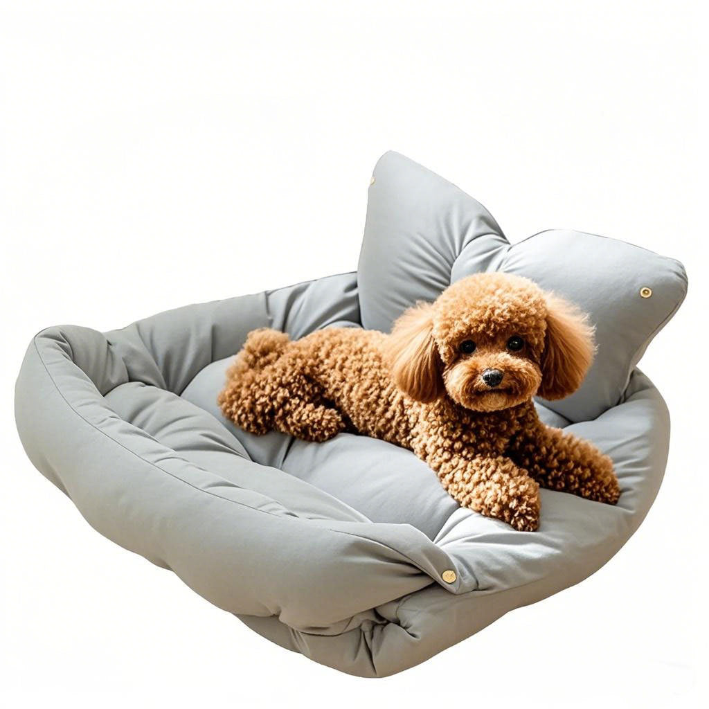 Orthopädisches Hundebett mit gepolsterten Seitenkissen