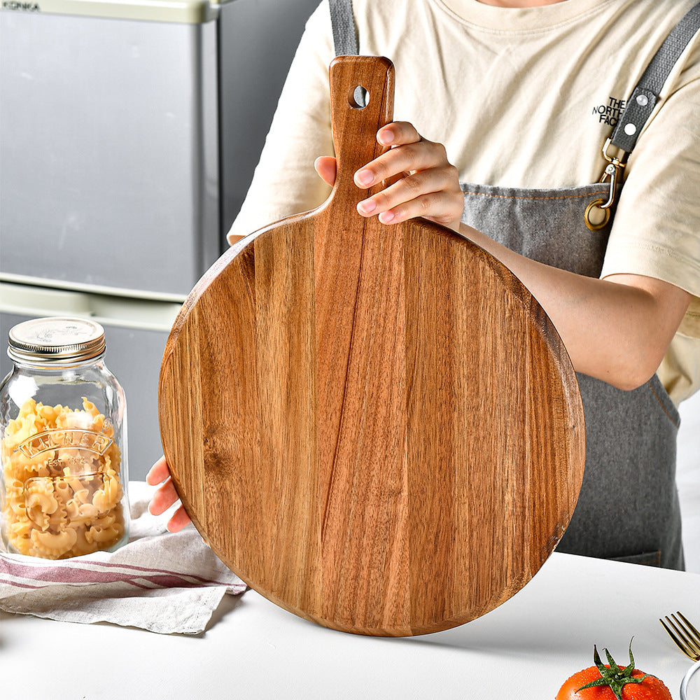 Runde Holzservierplatte Brehn