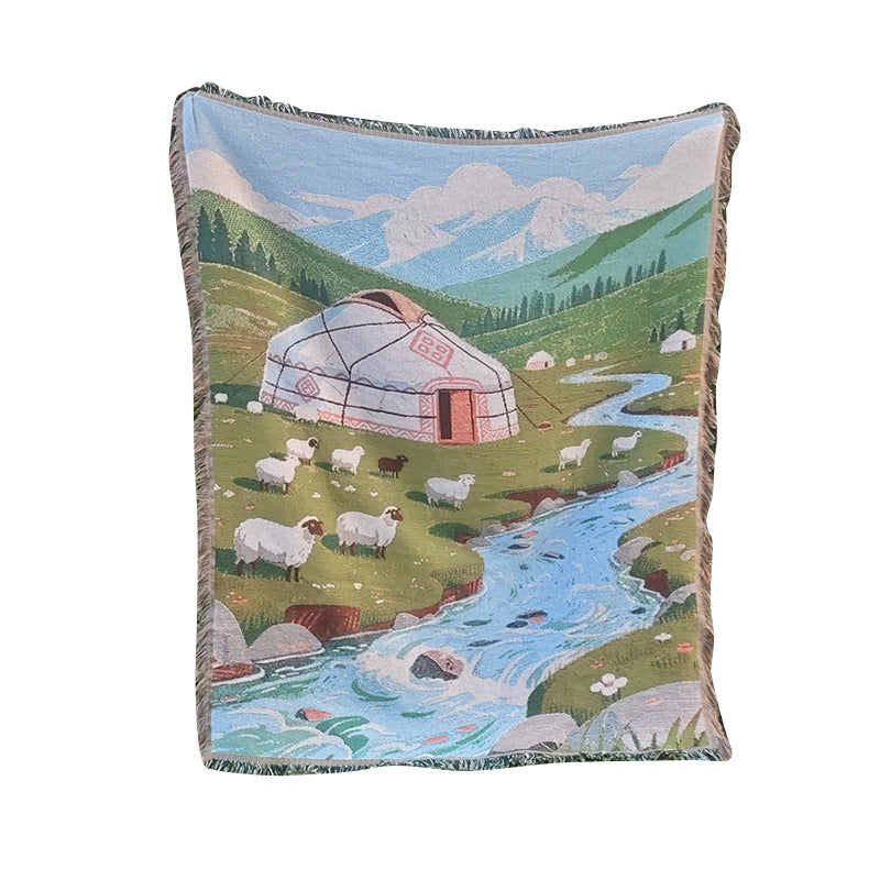 Gemütliche Landschafts-themed Wurfdecke