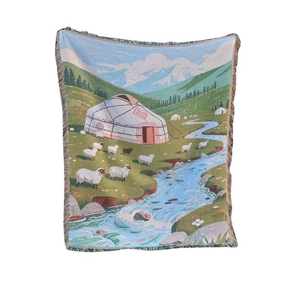 Gemütliche Landschafts-themed Wurfdecke